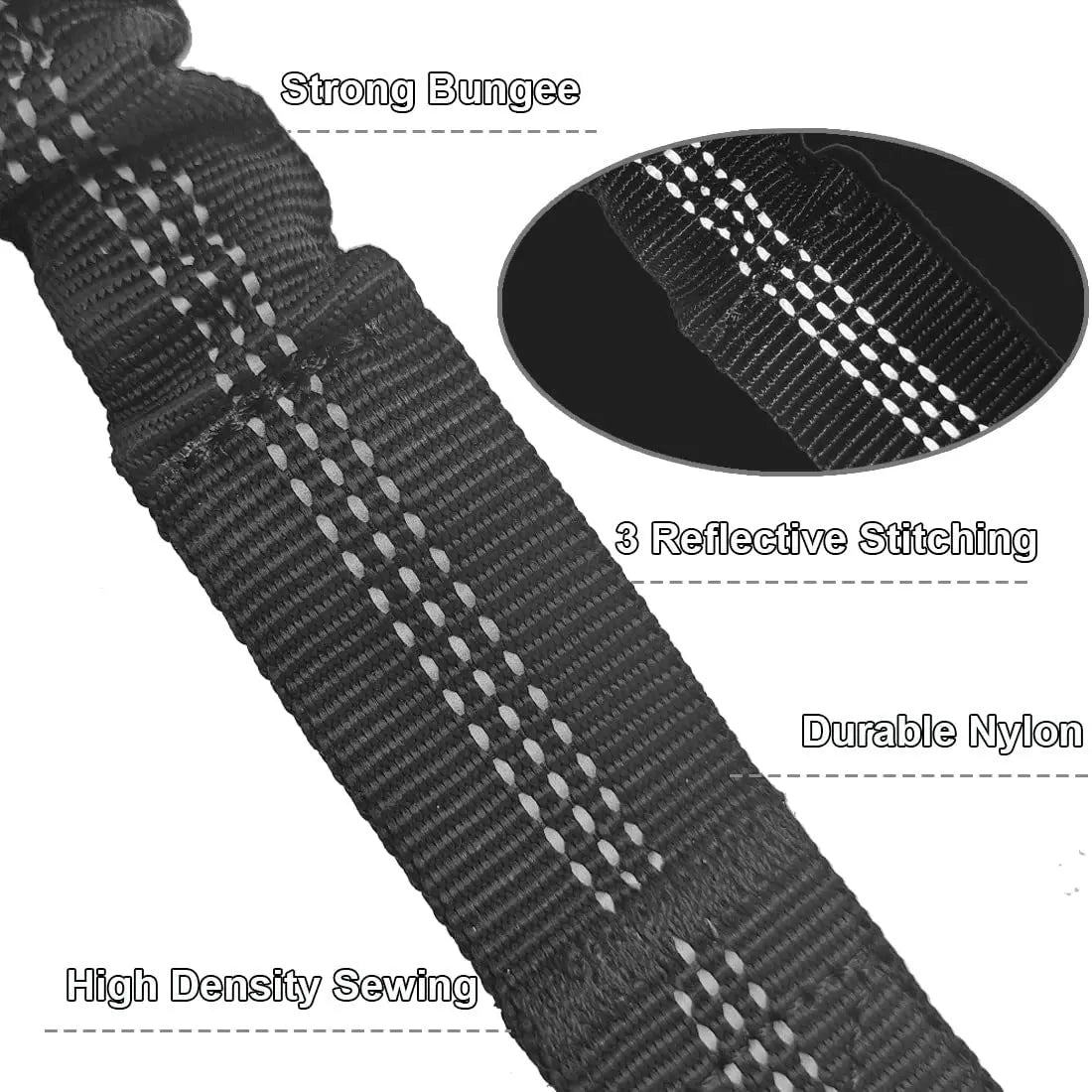 Dog Lead Shock Absorber Small Dogs Pet Elastic Rope Indestructible Toys Walking Leads Extension Bungee Black Training Leash