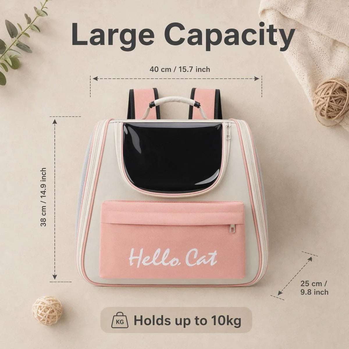 Large Capacity Panoramic Breathable Pet Carrier Backpack Waterproof Oxford Sturdy Aluminum Frame Travel Cat Dog Bag 5 Colors