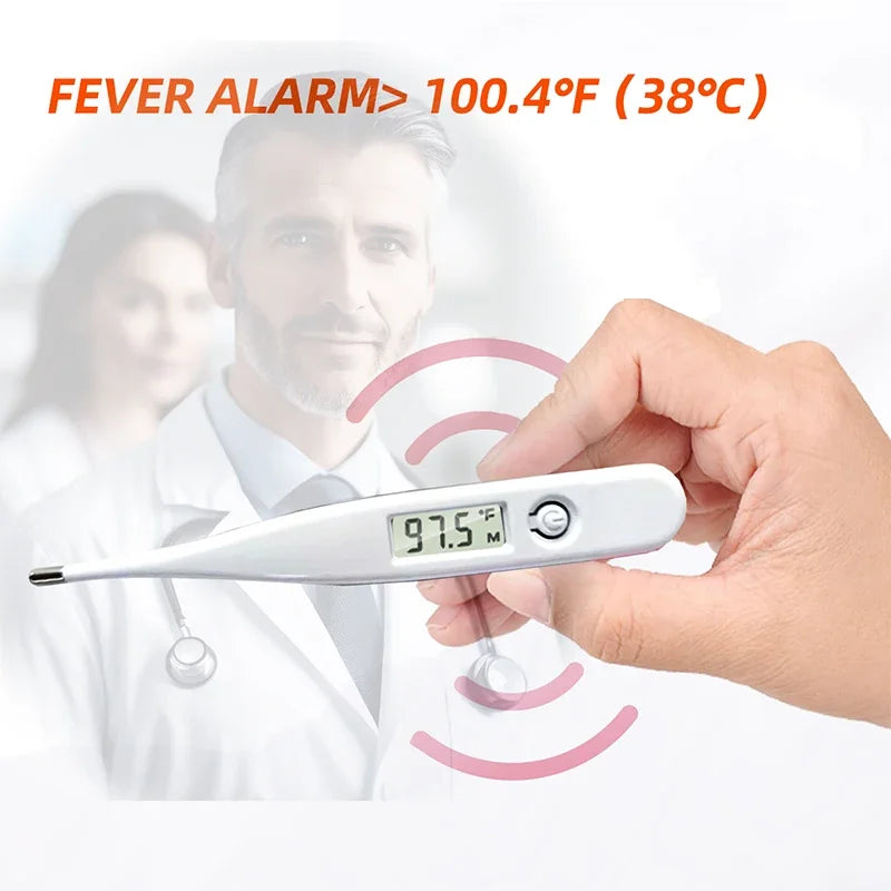 1-2P Thermometer for Fever Digital Basal Body Pet Armpit or Rectal Electronic LCD Display High-Precision Measurement Smart Heat