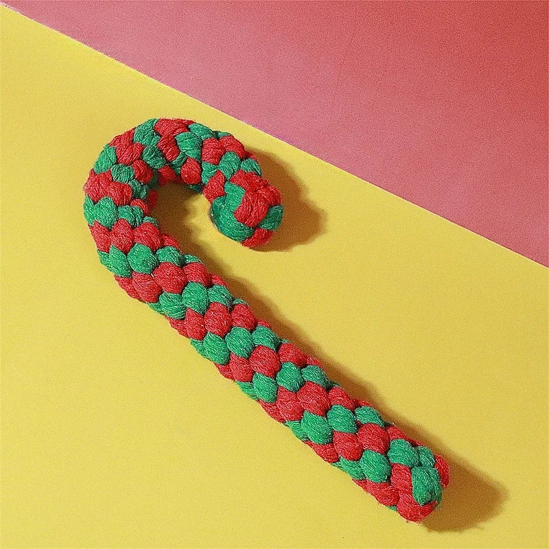Interactive Squeaky Cotton Rope Knot Chew Toy for Dogs Cute Puppy Molar Bite Funny Pet Supplies Gift