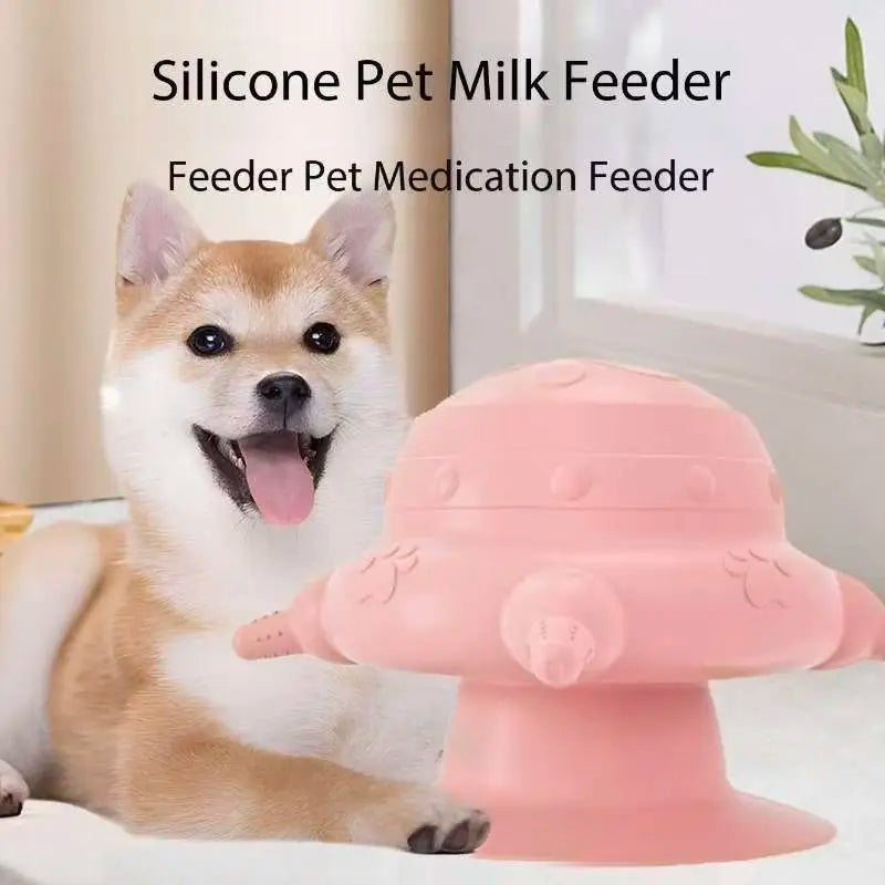 New Pet Milk Bottle with Mom-Like Nipple, Can Feed 4 Pets at Once, Also Works as a Feeder and Medicine Dispenser