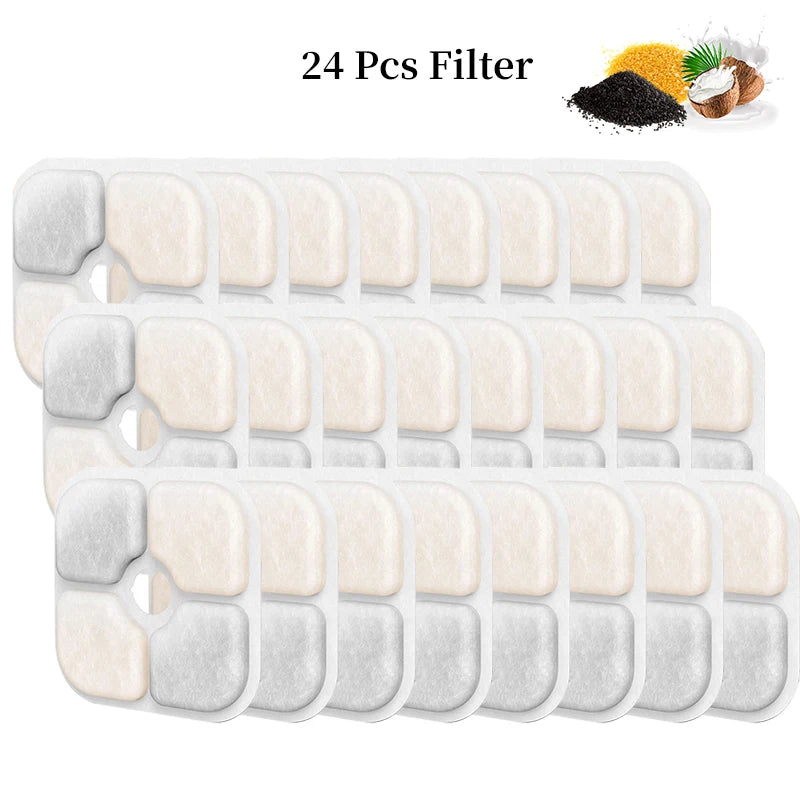 Activated Carbon Filters for Battery-Operated Cat Fountains, 4–24 Pack