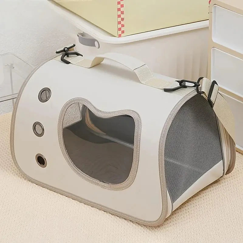 Foldable Pet Carrier Bag Breathable Portable Shoulder Travel Bag for Small Dogs Cats Kitten Outdoor Use