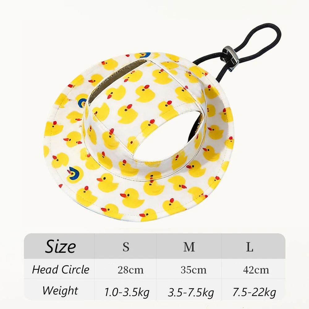Adjustable Bucket Hat for Small Dogs & Cats in Fun Prints