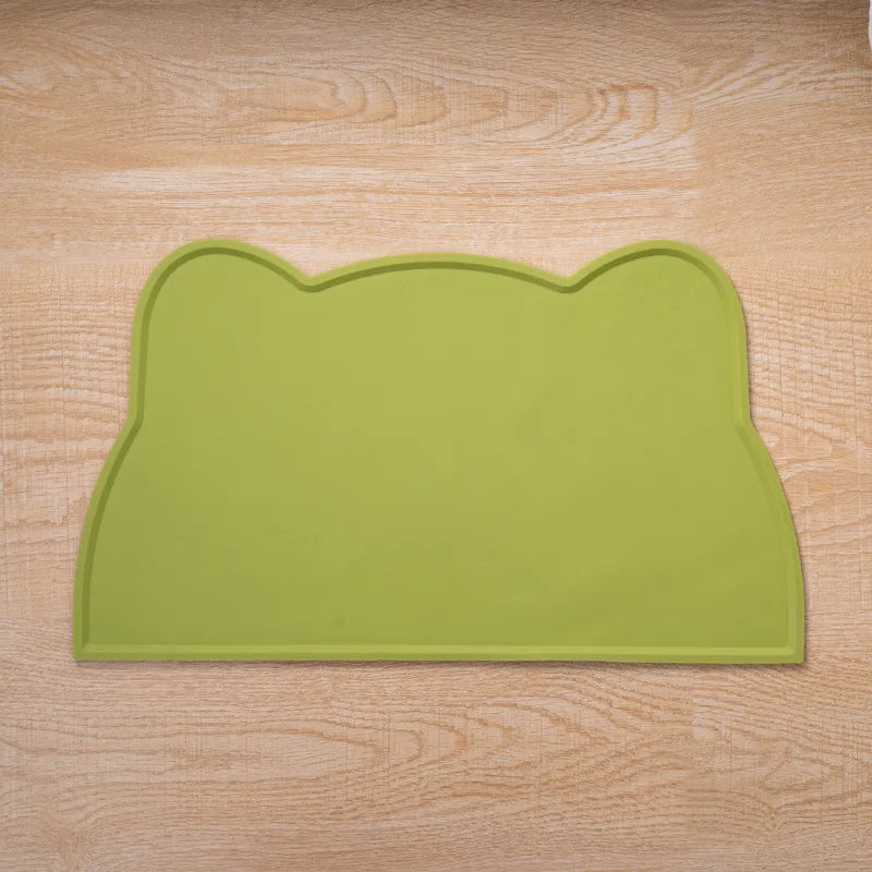Cartoon-Shaped Silicone Feeding Mat with Raised Edge