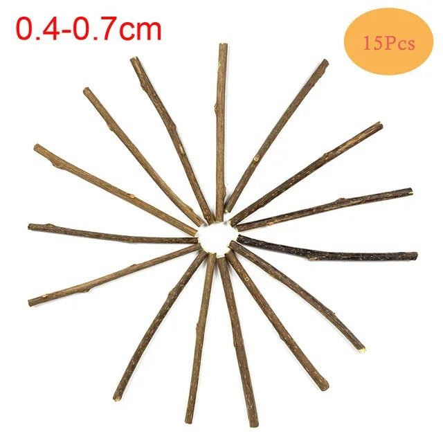 Natural Silvervine Matatabi Chew Sticks for Cats, 15 Pack
