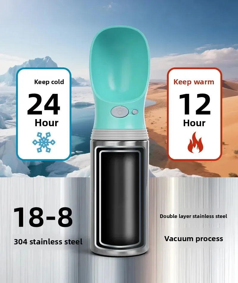 Double-Layer Stainless Steel Pet Water Bottle