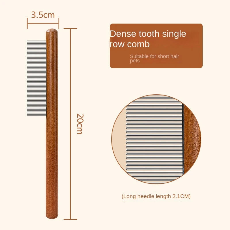 Wooden Handle Cat Grooming Comb – Styles A, B, C or Set
