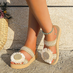 Soft Sole Sunflower Flip Flops