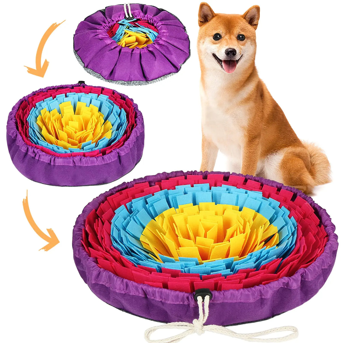 Adjustable Snuffle Mat for Small, Medium & Large Dogs