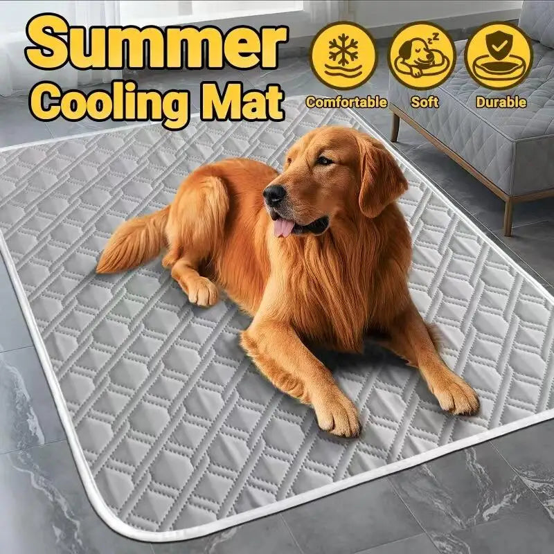 Pet Summer Cooling Mat Breathable Washable Anti Slip Large Dog Cool Pad Portable Sleeping Cushion For Puppy Cat Rest Accessory