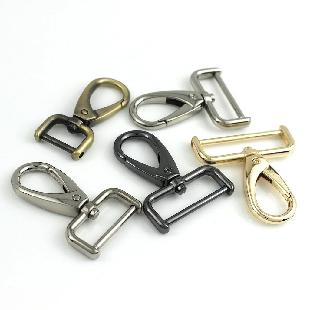 1piece Metal Detachable Snap Hook Trigger Clips Buckles for Leather Strap/ Belt Keychain Webbing Pet Leash Hooks 5 Sizes