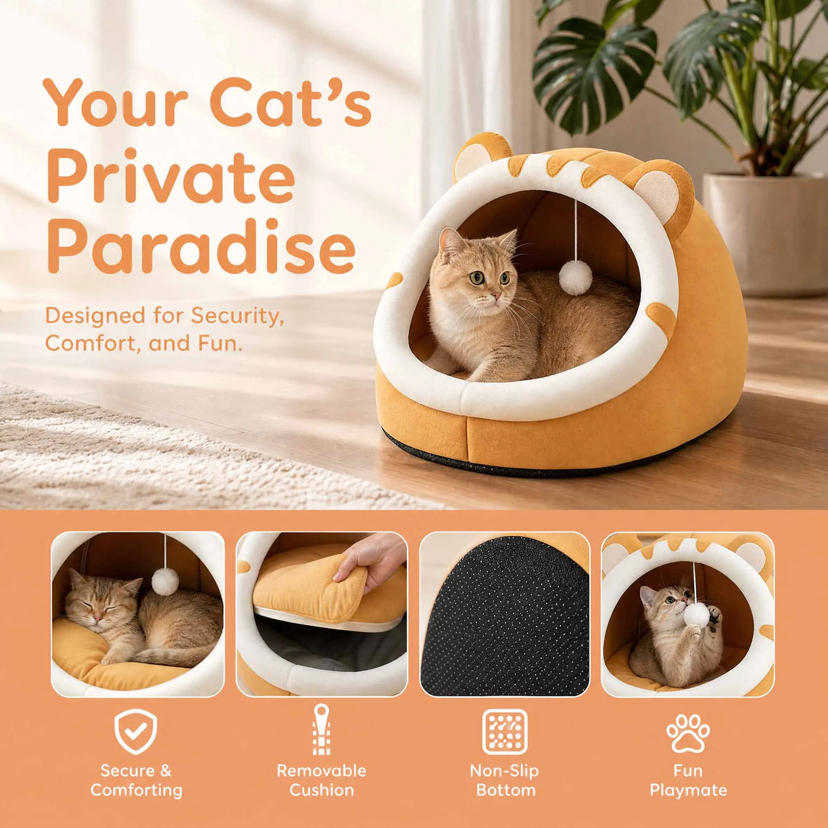 Super Cat Bed Warm Pet House Kitten Cave Cushion Cat House Warm Sleeping Dog Basket Tent Small Dog Mat Supplies Bed For Cats