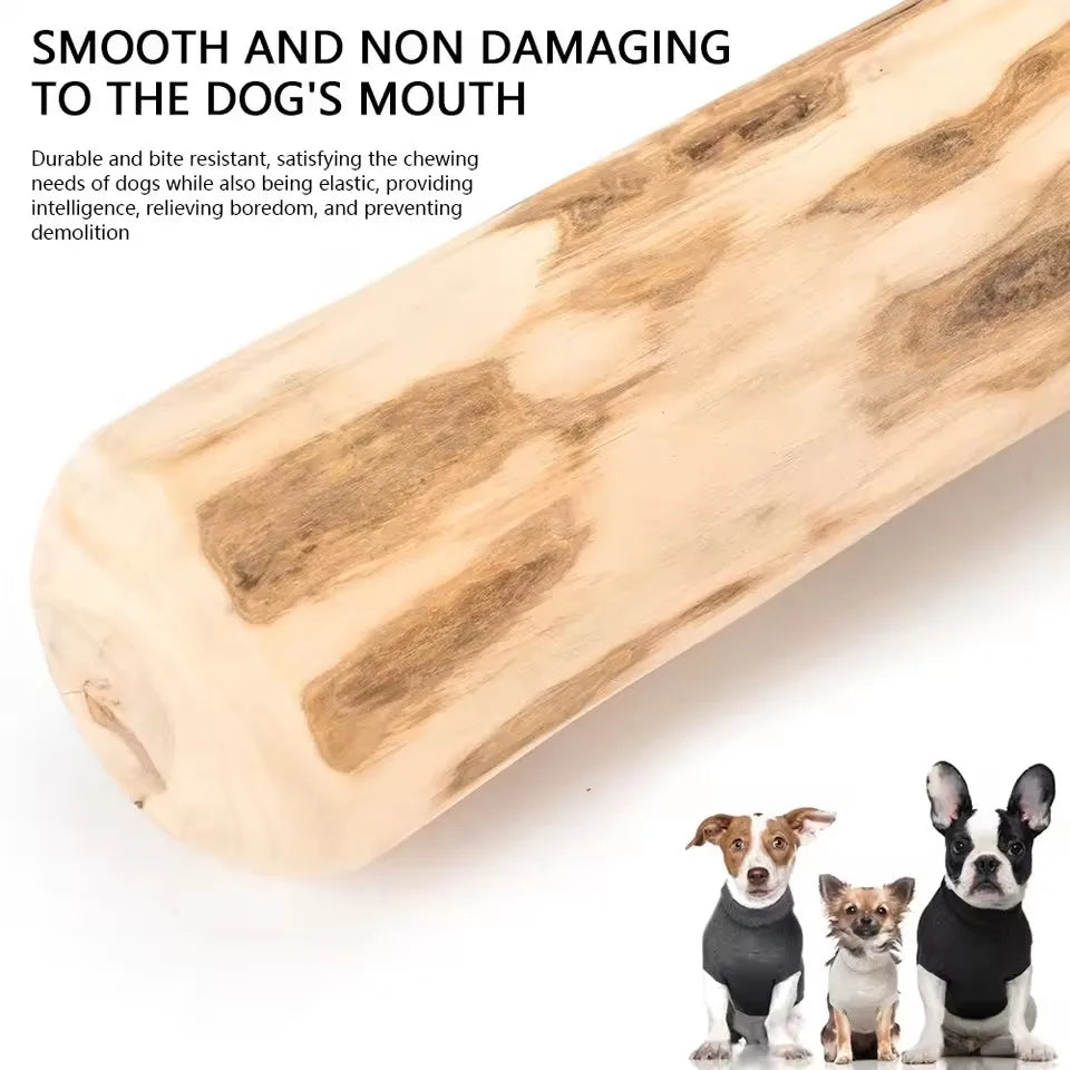 Natural Coffee Wood Dog Chew Toys Long Lasting Chewable Stick Dogs Supplies Stress Relief Chew Stick Pet Molar Toy for Puppy