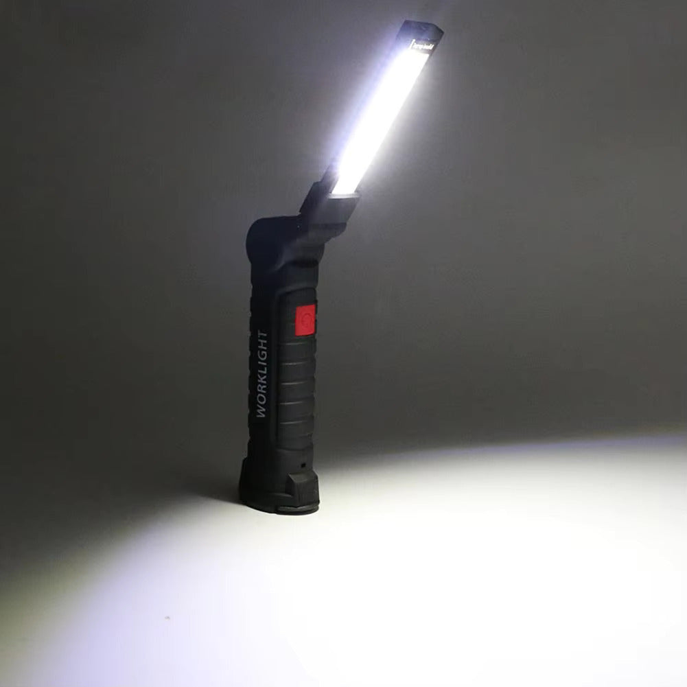 LED Tactical Flashlight – USB Rechargeable, Waterproof, and Magnetic Hanging Work Light! 🔦💪