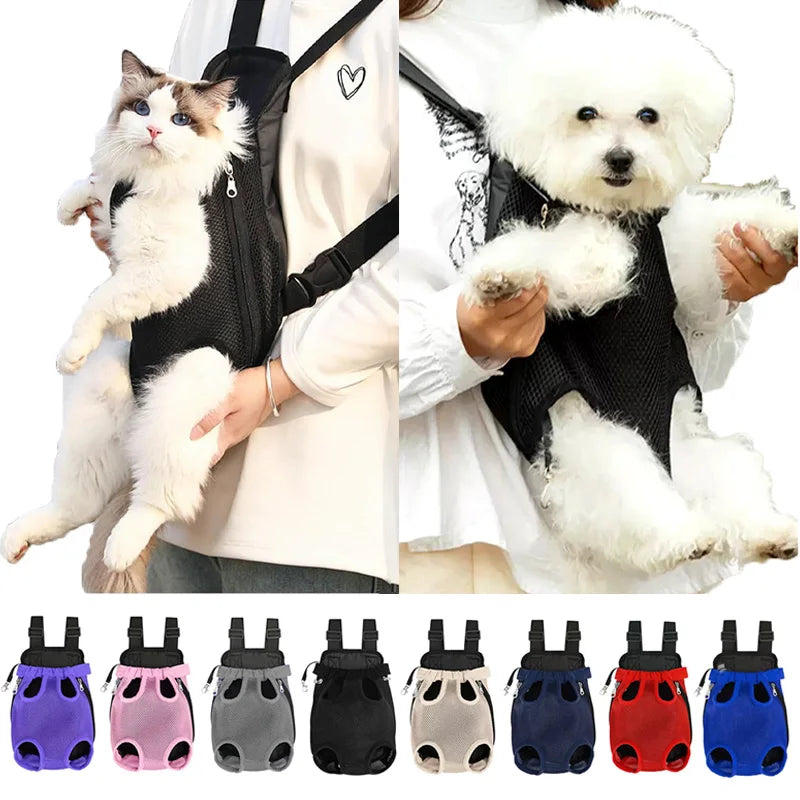 Portable Dog Cat Backpack Carrier Breathable Pet Travel Tote Outdoor Bag for Pup Kitty Carrying Bags Pet Supplies for Traveling
