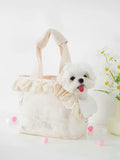 Onecute Lace Pet Carrier Bag - Handheld Shoulder Puppy Purse for Small Dogs, Chihuahua, Cats - Dog Walking Accessories