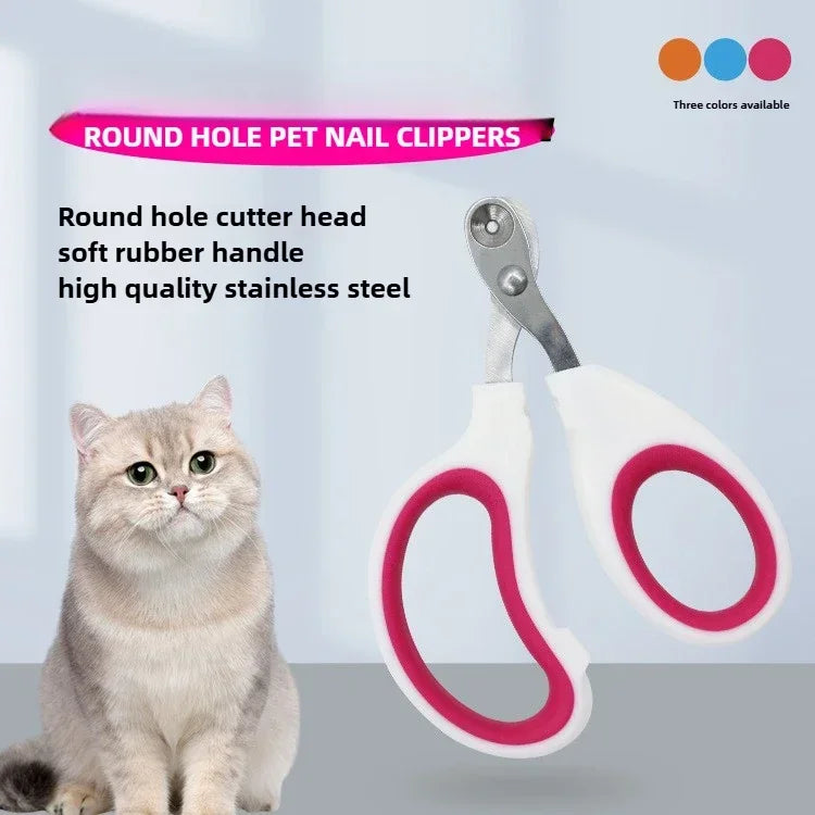 Pet Nail Clippers for Cats Anti Bleeding Design Pet Dog Nail Trimmer for Small Dogs Grooming Scissors Durable Stainless Steel