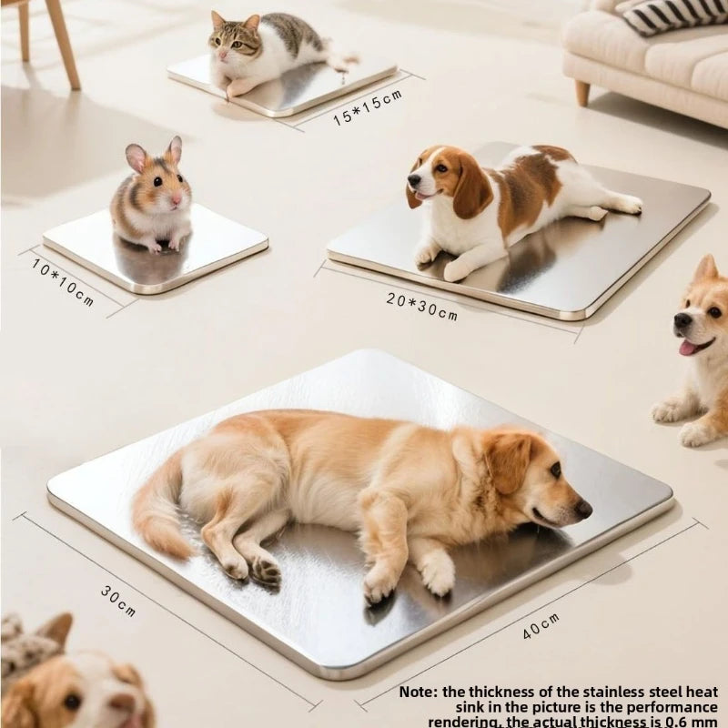 Pet Cooling Pad Summer Cooling Plate Heat Dissipation Pad Summer Cooling and Heat Dissipation Stainless Steel Plate Pet Supplies