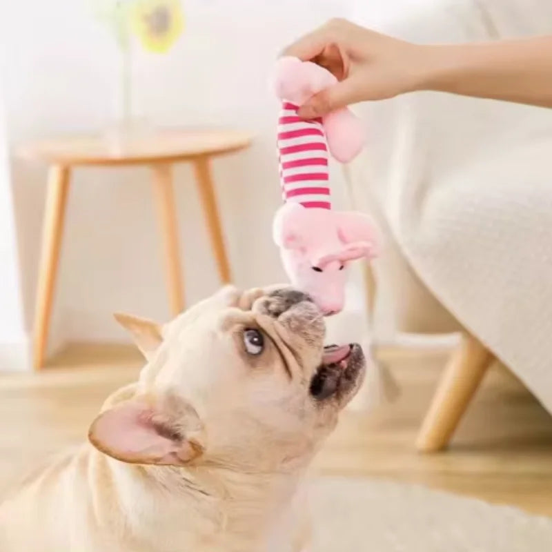 For Dogs Puppy Squeaker Squeaky Plush Bone Molar Dog Toy Pet Training Dog Accessories Fun Pet Toy Plush Chew Toy