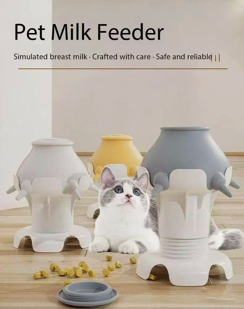 New Pet Milk Bottle with Mom-Like Nipple, Can Feed 4 Pets at Once, Also Works as a Feeder and Medicine Dispenser