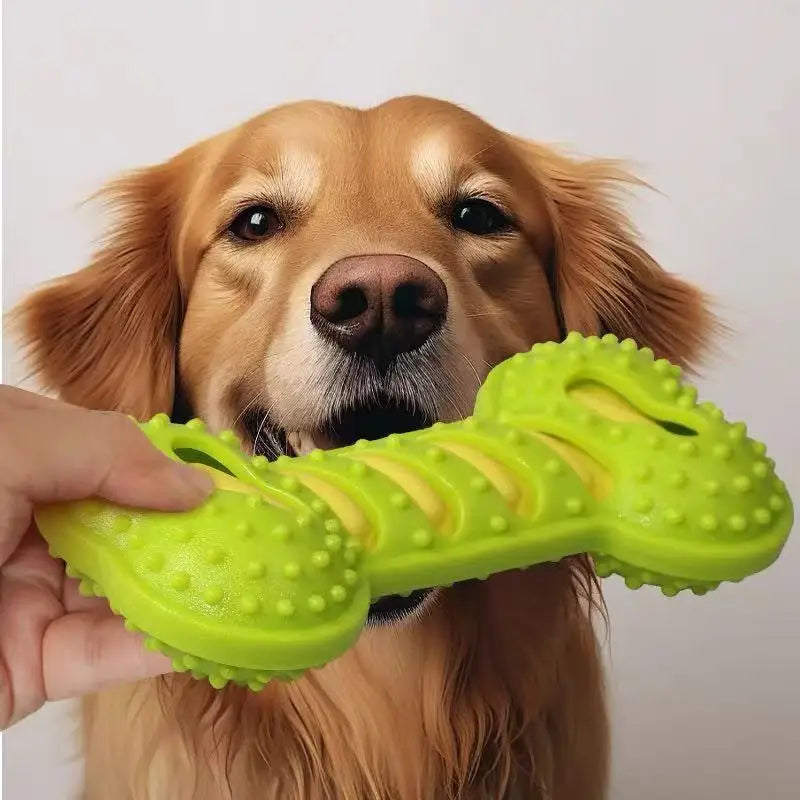 Squeaky Rubber Bone Stick Chew Toy for Puppies