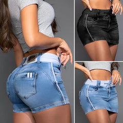 Uptown High-Rise Denim Skirt