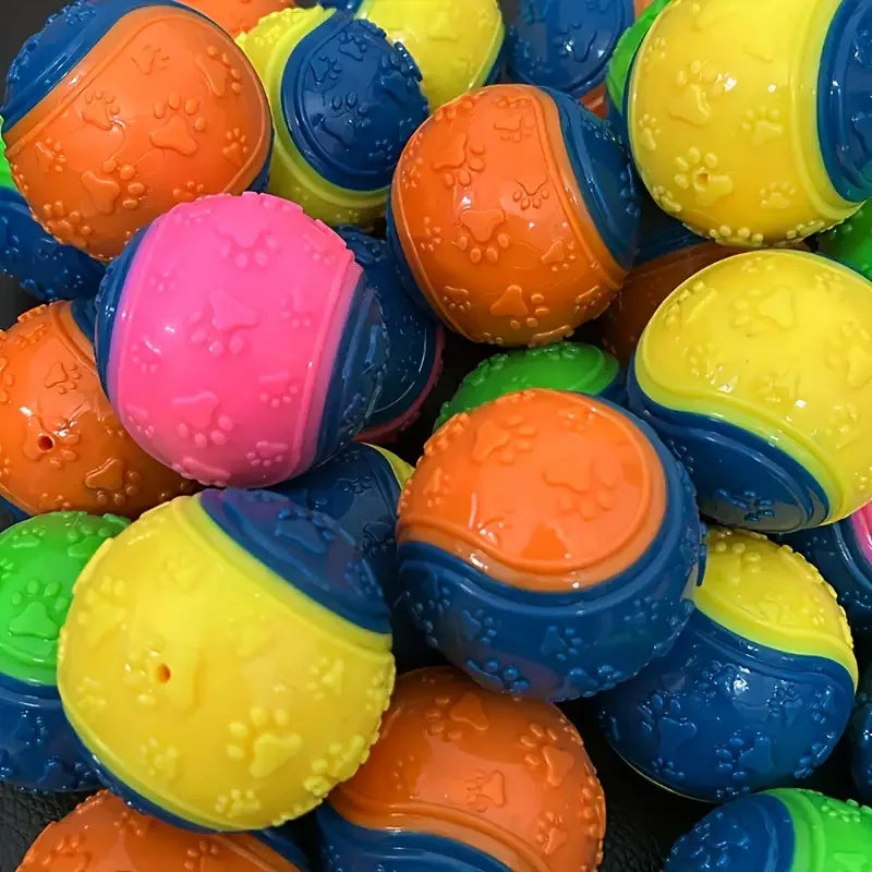 Medium Squeaky Rubber Dog Balls, 2 Pack