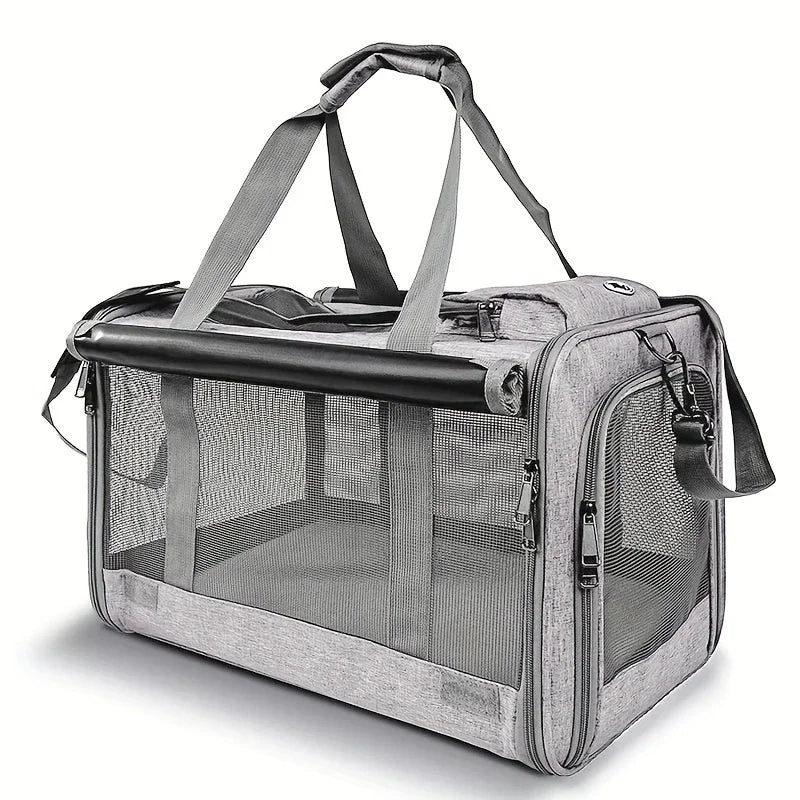 1pc Large Cat Bags Portable Dog Carrier Bag Mesh Breathable Folding Handbag Airline Approved Travel Pet Bag Kitten Transport Bag