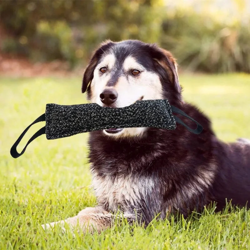 Dog Training Bite Stick Double Handle Interactive Toy Teeth Grinding Dog Training Stick Pet Dog Training Jute Sleeve Dog Toys
