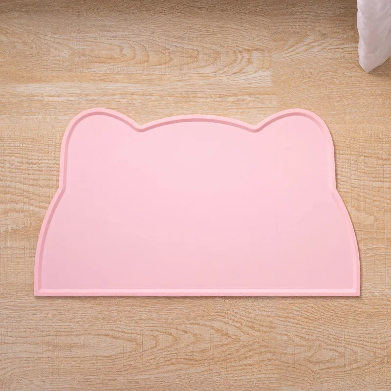 Cartoon-Shaped Silicone Feeding Mat with Raised Edge
