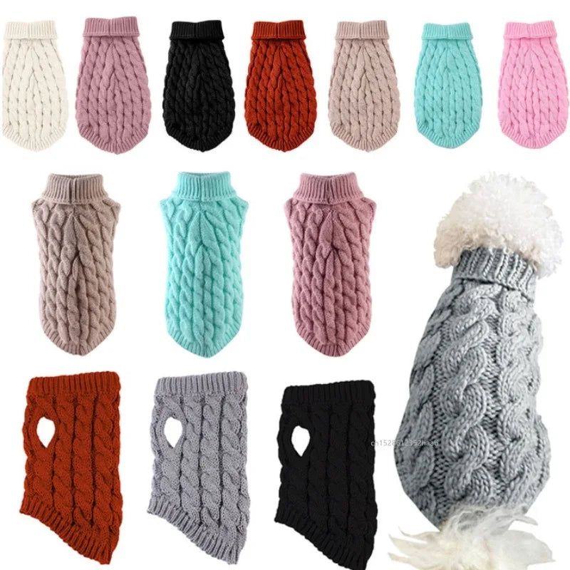 Dog Winter Clothes Knitted Pet Sweater For Small Medium Dogs Chihuahua Puppy Pet Clothes Yorkshire Pure Pullovers