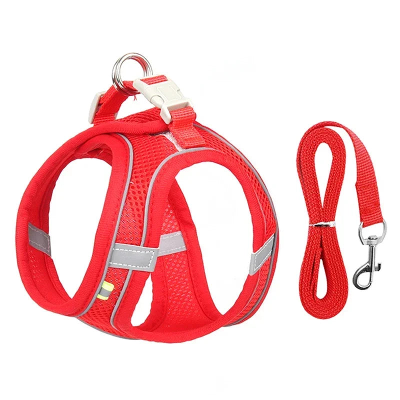 Adjustable Mesh Harness Vest for Small Dogs and Puppies