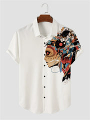 Gypsy Style Printed Short-Sleeved Shirt