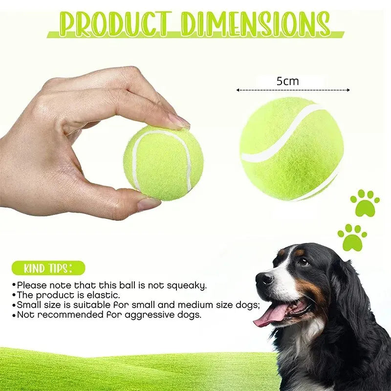 Mini Tennis Balls for Small Dogs, 2 in, 6 or 12 Pack