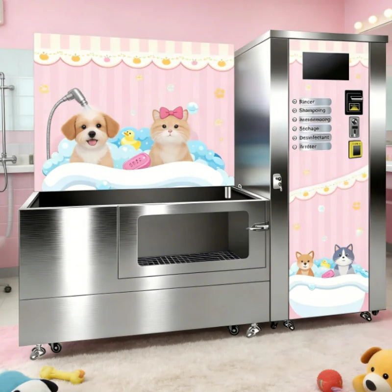 Custom Self-Service Pet Washer with Multi-Payment & Drying System, Pet-Friendly Design for Pet Shop & Home Use