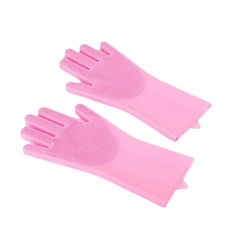 Silicone Gloves Rubber Dishwashing Gloves Household Silicone Gloves Dishwashing Kitchen Dishwashing Vegetables