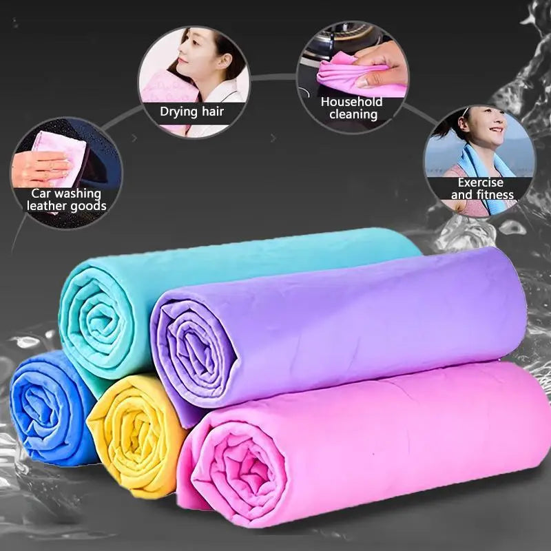 Pet Bath Towel Quick Dry 1PC Ultra Absorbent PVA Microfiber for Dogs Cats for Grooming Travel Home Use