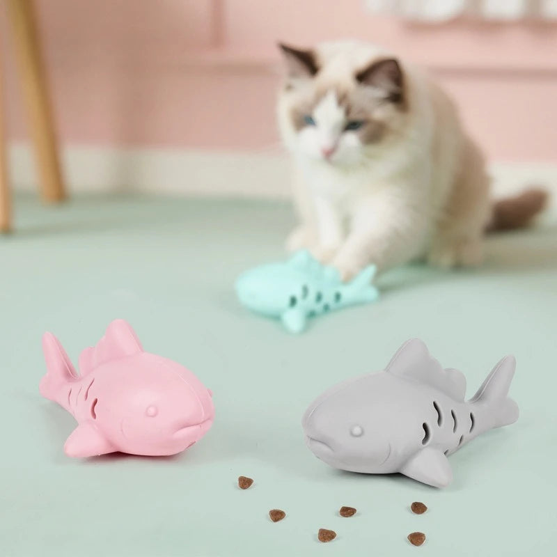 Cat Interactive Chew Toy Pet Food Leakage Simulated Fish Bite-resistant Kitten Toy Teeth Grinding Chewing Cat Toy Supplies