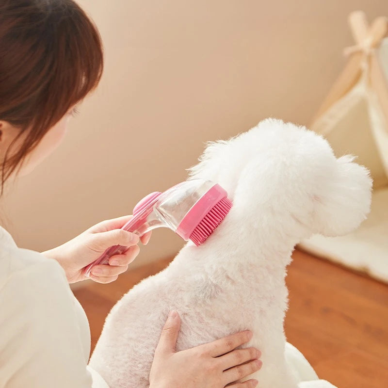 Easy-Grip Pet Bath Brush & Shower Scrubber for Dogs & Cats