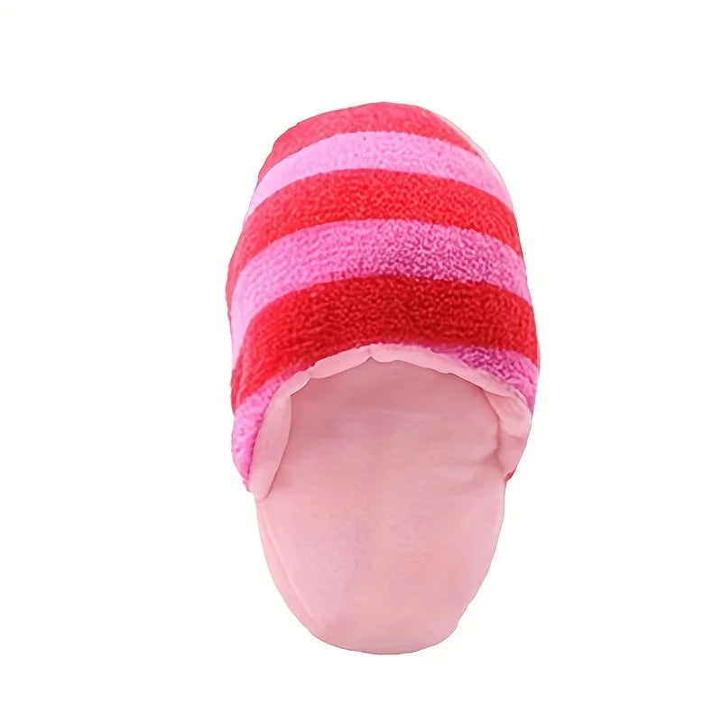 Durable Plush Squeaky Slipper Chew Toy Colorful Cartoon Dog Toys Animal Bite-Resistant Soft Interactive Pet Play Pet Supplies