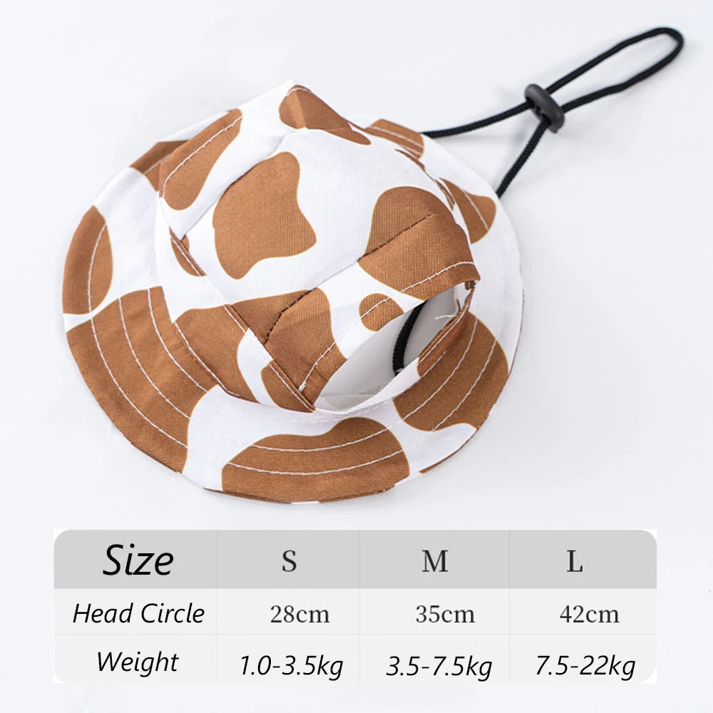 Adjustable Bucket Hat for Small Dogs & Cats in Fun Prints