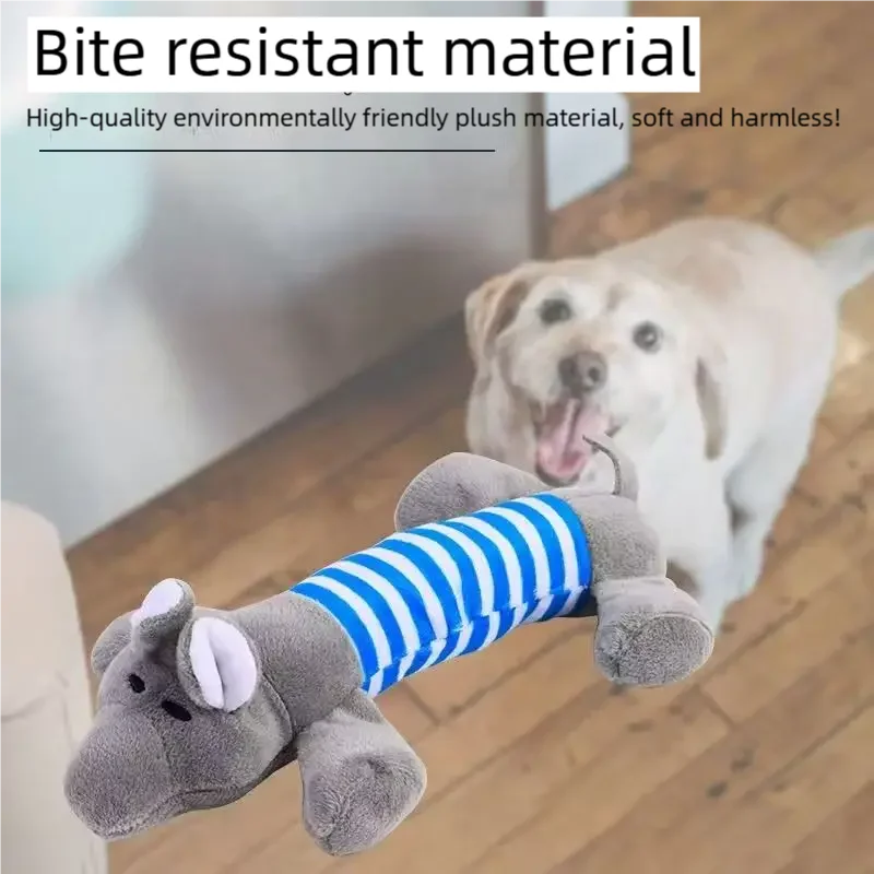 Squeaky Plush Bone for Puppies & Cats, Single or 3-Pack