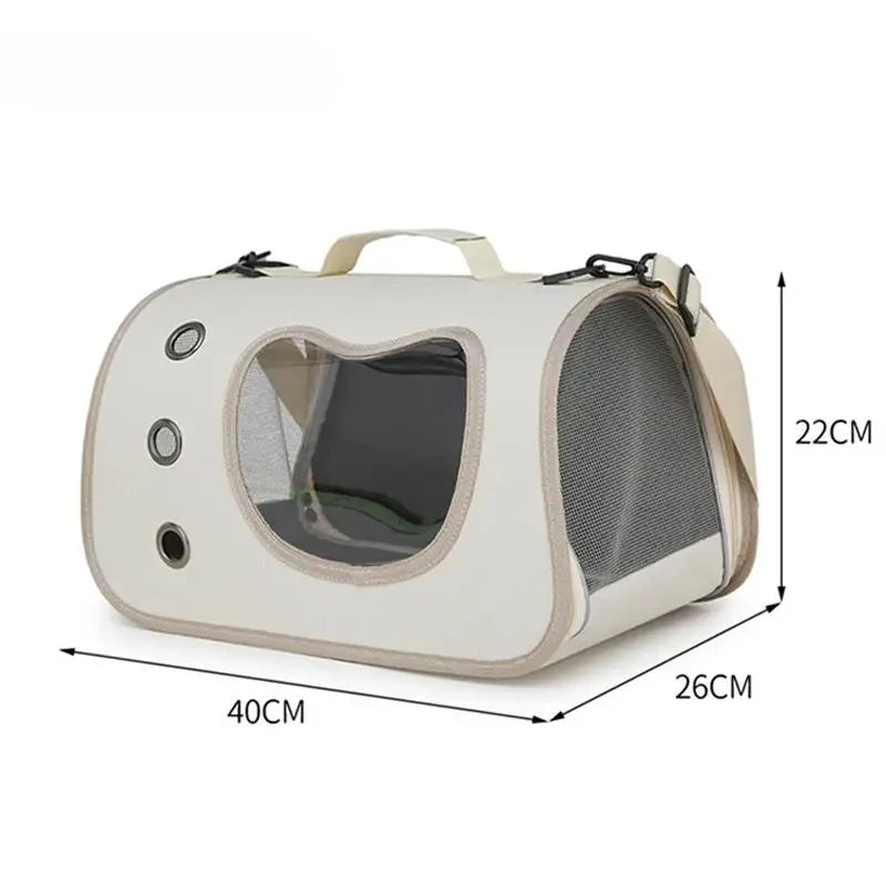 Foldable Pet Carrier Bag Breathable Portable Shoulder Travel Bag for Small Dogs Cats Kitten Outdoor Use