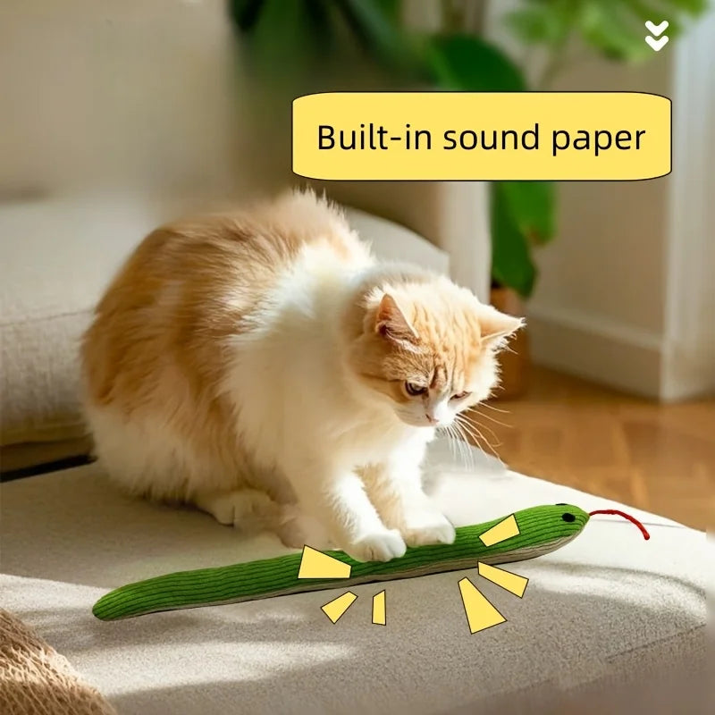 Crinkle Snake Kick Toy for Cats, 16.5 in