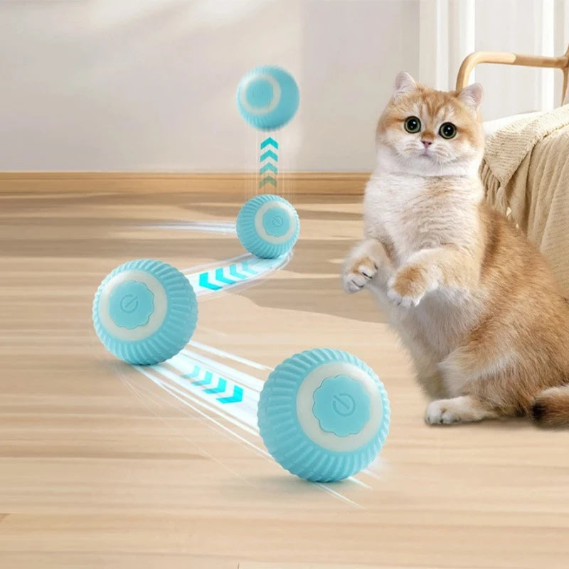 Smart Electric Cat Toy Rolling Ball Chew Proof Interactive Pet Toy For Cats Pet Products Usb Recharge Pet Interactive Gift