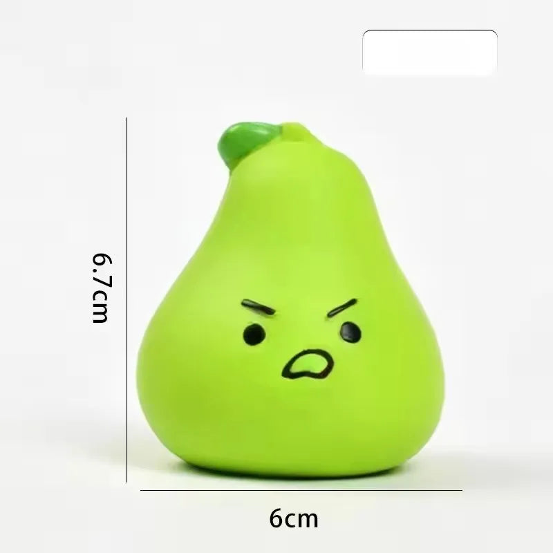 Pet Latex Toy Lemon, Mango, Pear - Dog Chew Toy, Bite-Resistant, Squeaky, for Puppies Small Dogs, Teething Cleaning