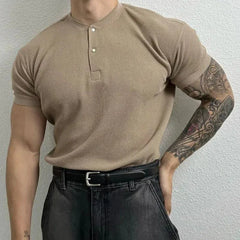 Vestus Ribbed Henley Tee
