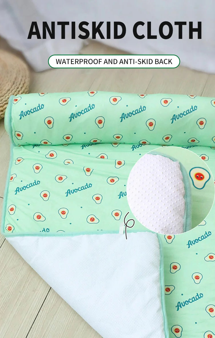 Summer Pet Ice Pad Cooling Mat Breathable Ice Silk Cushion Non Slip Washable Heat Dissipation Sleeping Pad Dog Cat Nest
