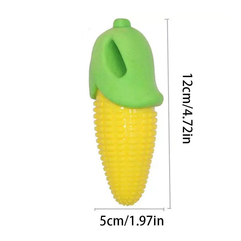 Squeaky Dog Chew Toy Simulation Carrot Corn Shape Bite-Resistant Teeth Cleaning Interactive Training Pet Supplies